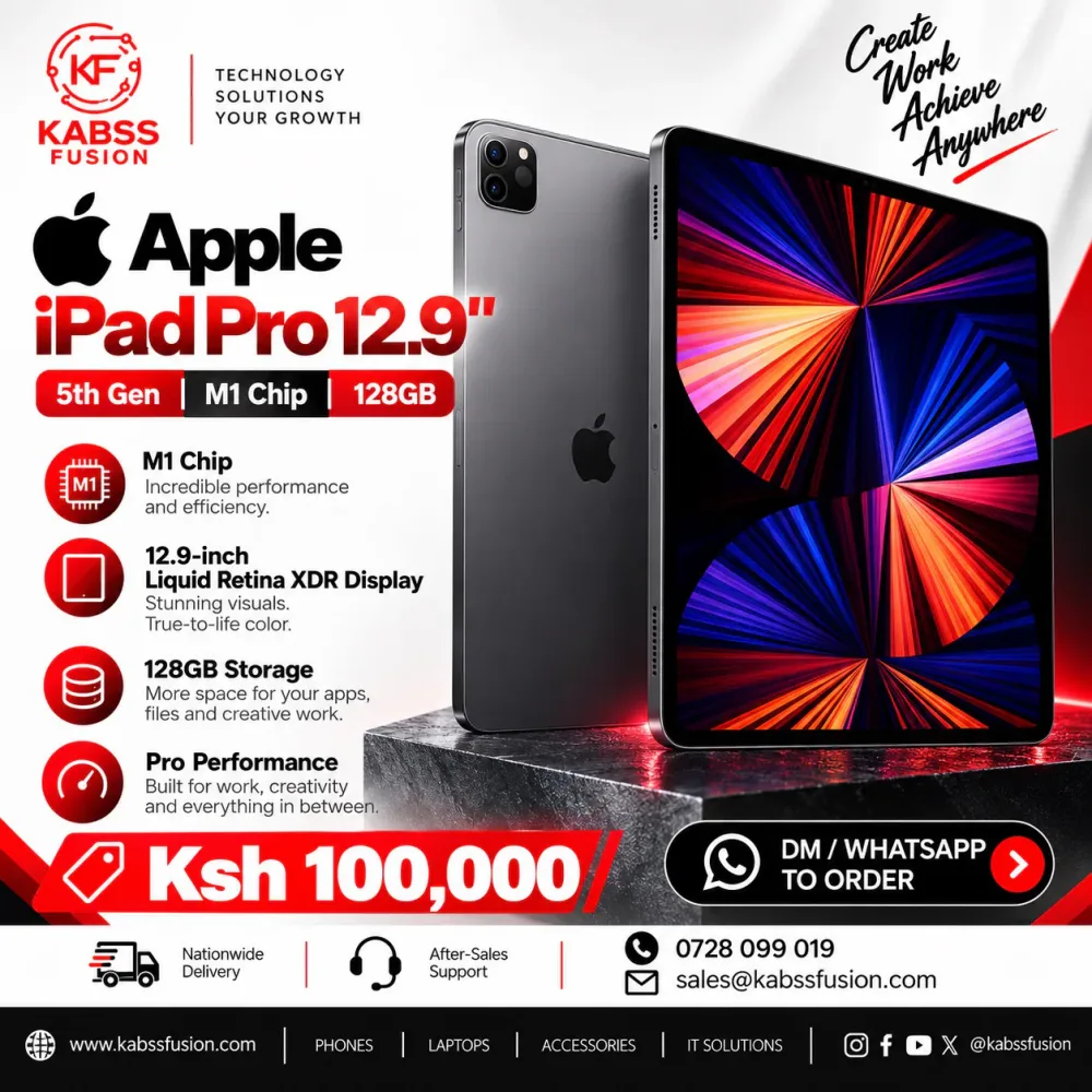 Apple iPad Pro 12.9" (5th Gen) M1 Chip, 128GB for sale in Nairobi