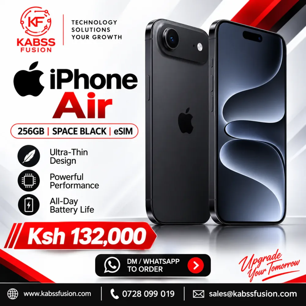 Apple iPhone Air 256GB, Space Black, eSIM for sale in Nairobi