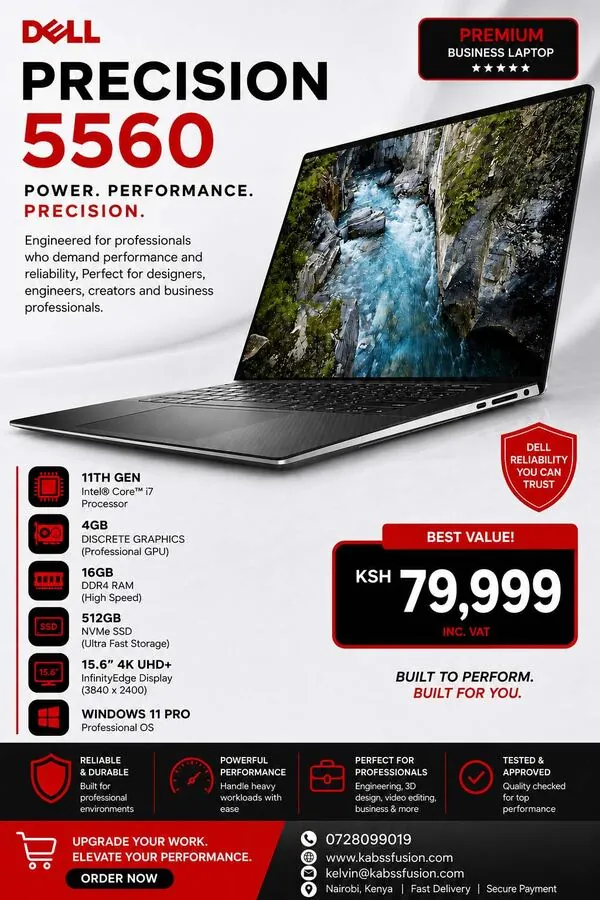 Dell Precision 5560" Core i7 — 11th Gen for sale in Nairobi