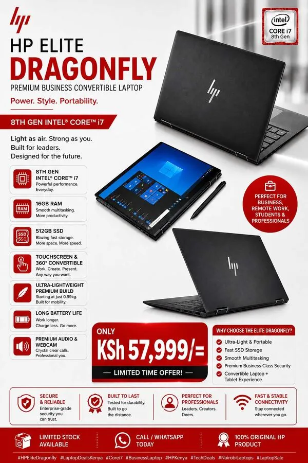 HP Elite DragonFly Max" Core i7 — 8th Gen for sale in Nairobi