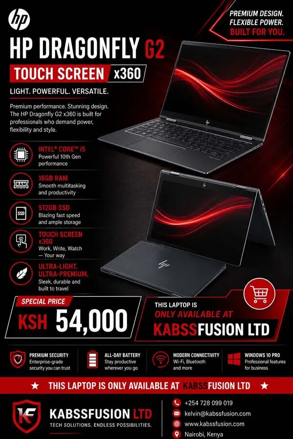 HP Elite DragonFly G2" Core i5 — X360 for sale in Nairobi