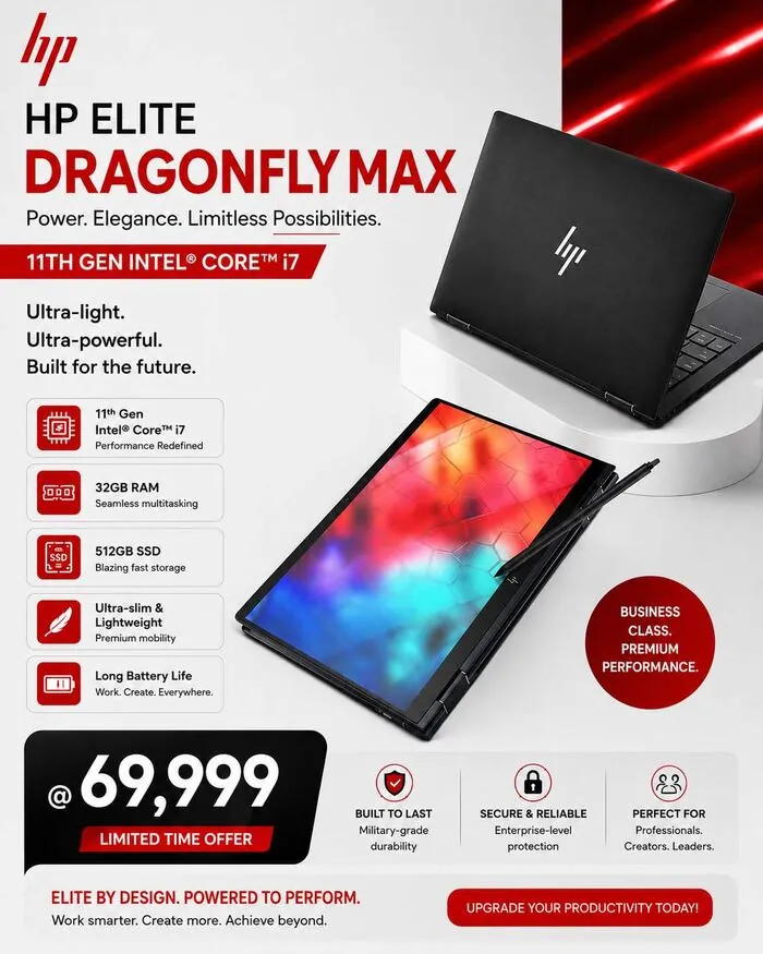 HP Elite DragonFly Max" Core i7 — 11th Gen for sale in Nairobi