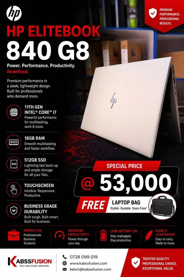 HP ELITEBOOK 840 G8" Core i7 — 11th Gen for sale in Nairobi
