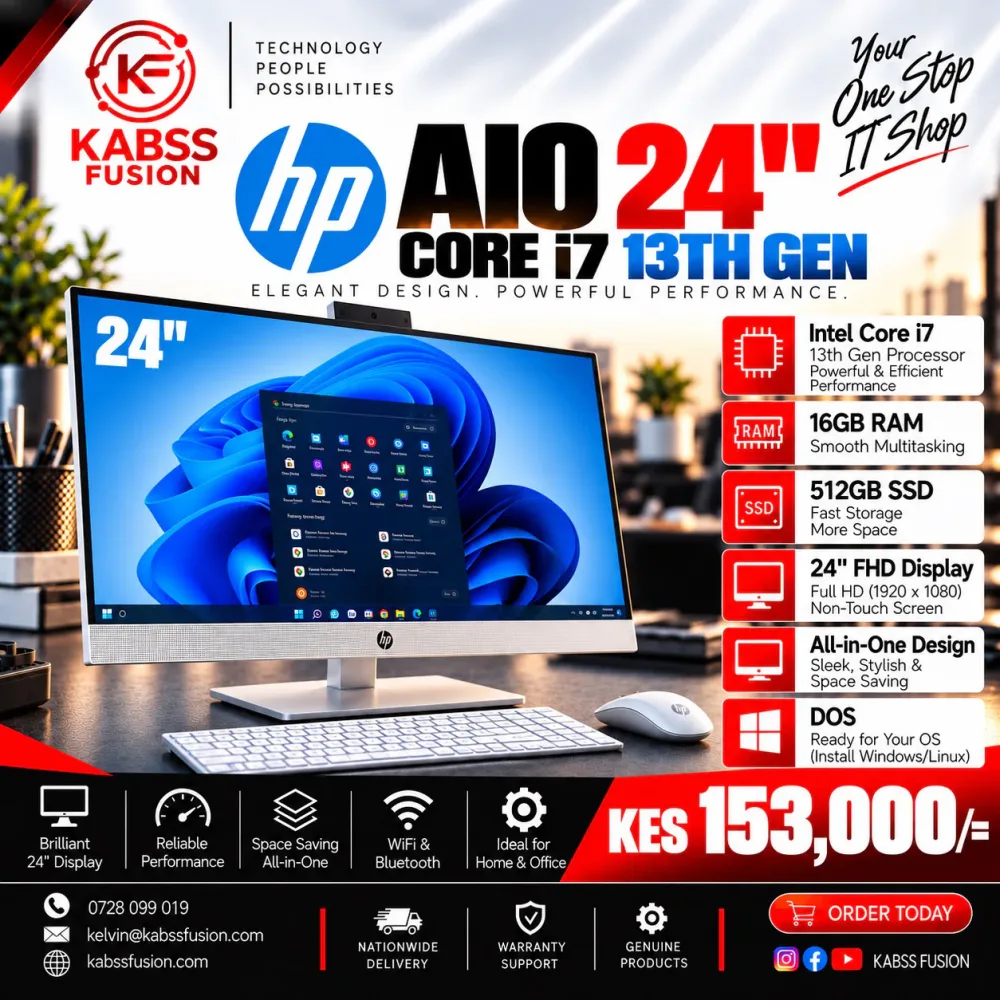 HP AIO 24" Core i7 13th Gen for sale in Nairobi