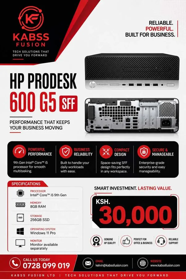 HP ProDesk 600 G5 SFF — i5 9th Gen for sale in Nairobi