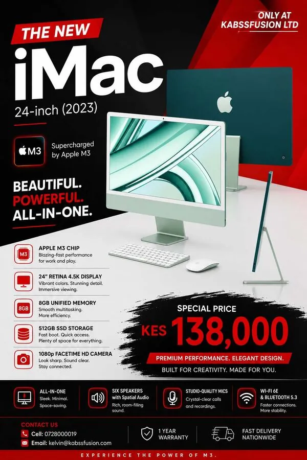 iMac 24" (2023) — Apple M3 Chip for sale in Nairobi