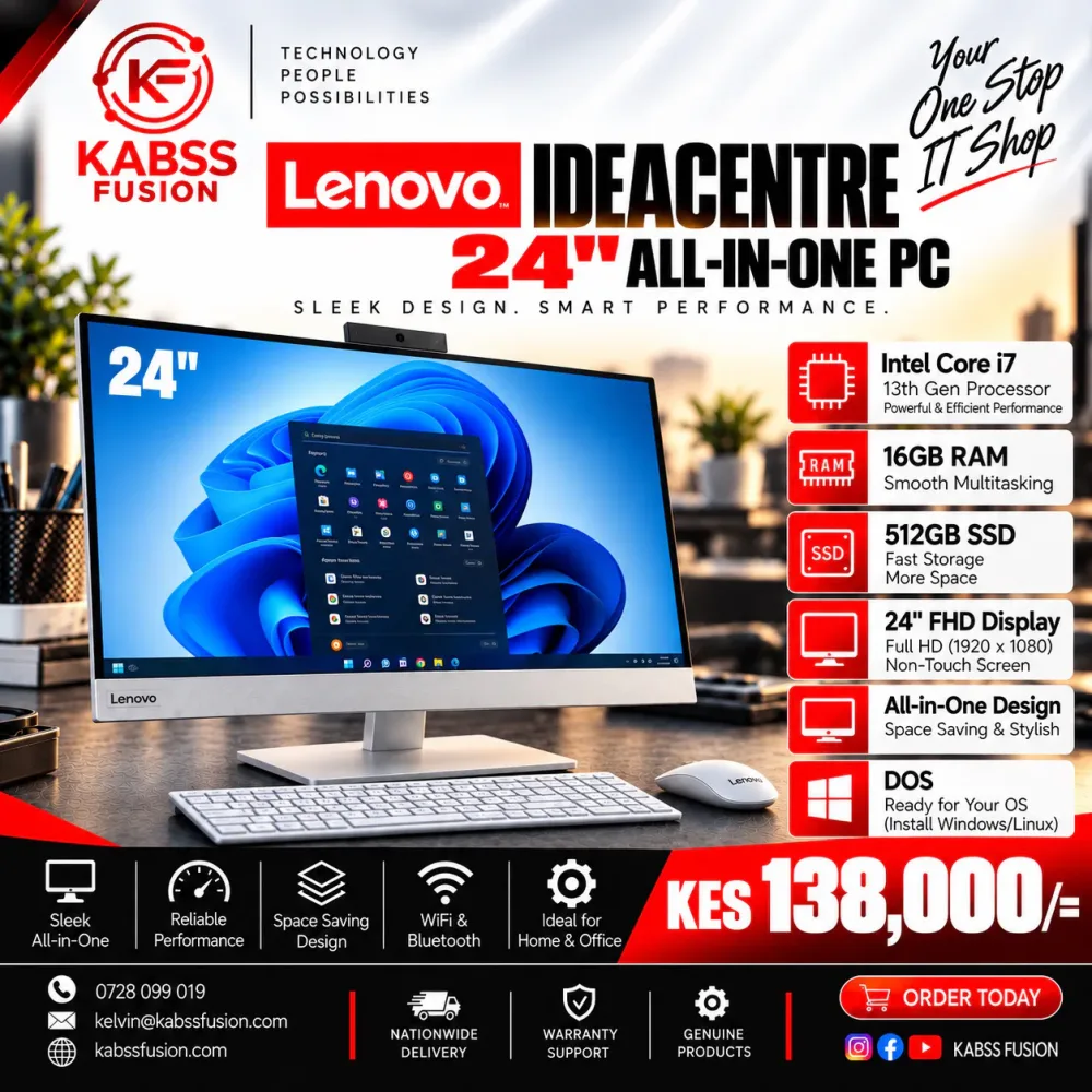 Lenovo IdeaCentre 24" All-in-One PC for sale in Nairobi