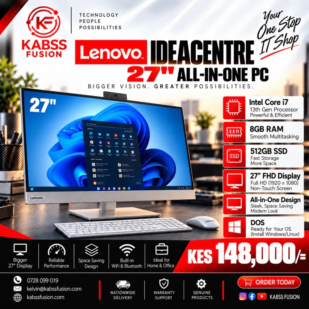 Lenovo IdeaCentre 27" All-in-One for sale in Nairobi