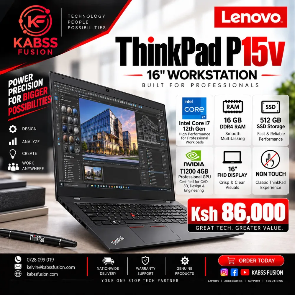 Lenovo ThinkPad P15V 16" Workstation for sale in Nairobi