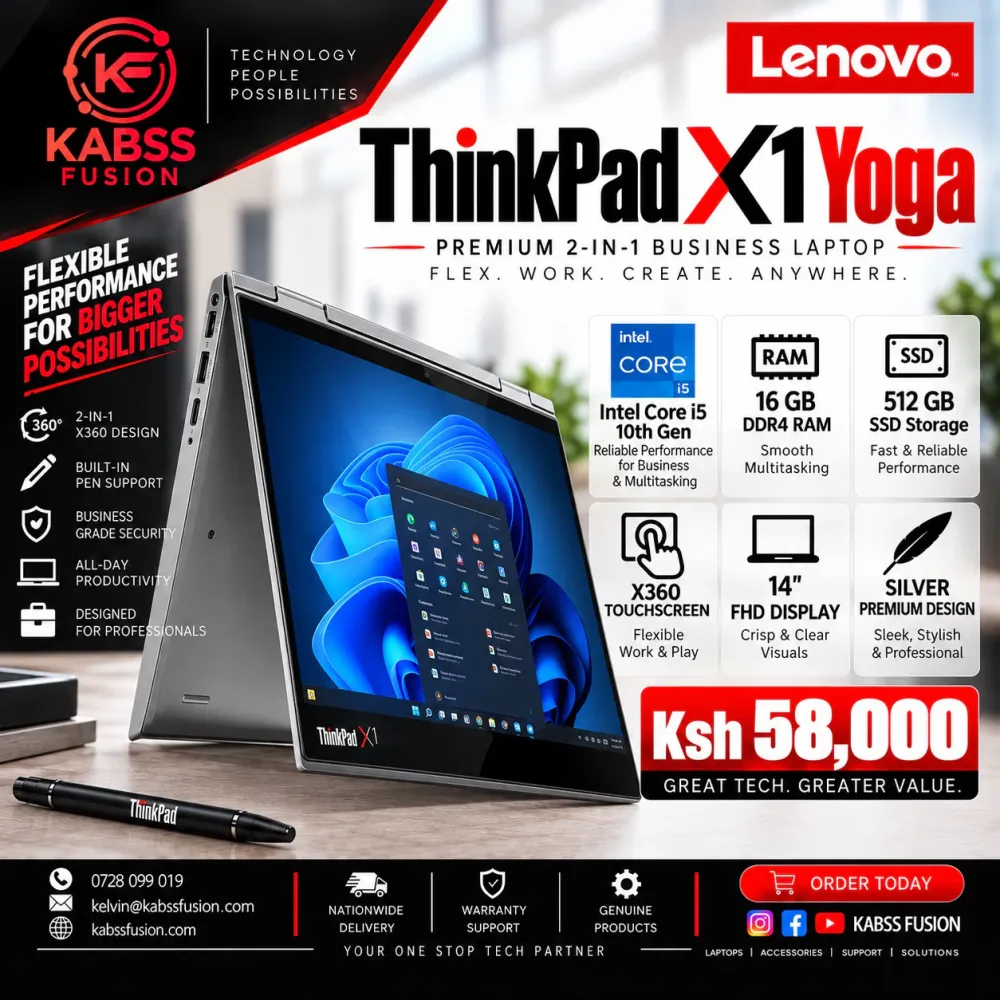 Lenovo ThinkPad X1 Yoga (Silver) for sale in Nairobi