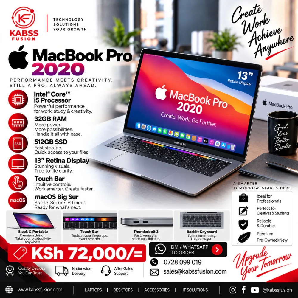 MacBook Pro 2020-32GB/512GB for sale in Nairobi